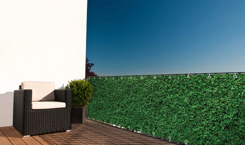 AEREY Balkon Sichtschutz 135x500 Cm – Wind- Und UV-Schutz, Taupe, Einfach Montiert