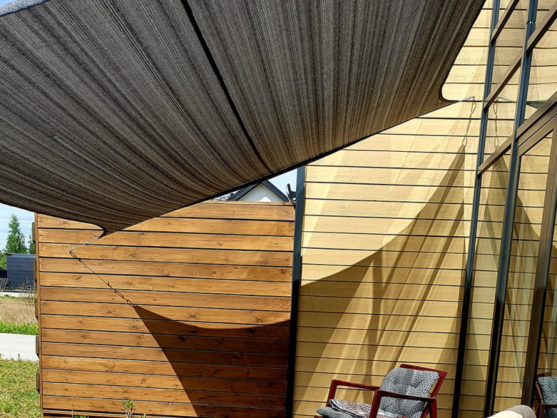 Standardna HDPE sunčana jedra 5x6 ugljeno siva