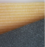 HDPE-Materialproben für Sonnensegel Viereck nach Maß in Gelb und Graphit.