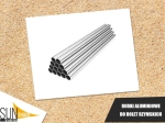 Set of silver aluminium tubes for Sun Shade horizontal Roman blinds.