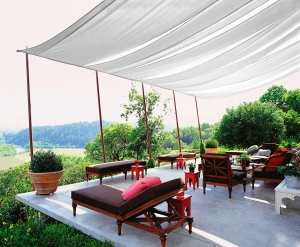 Vattentätt skuggande ramper roman för pergolatak 1,5x5