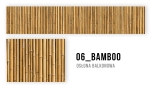 Balkonscherm met bamboe-opdruk, op maat beschikbaar als duurzame bamboe balkonafscherming.