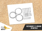 Montageset met 3 metalen kabels voor waterdicht zonnezeil op maat Sun Shade.