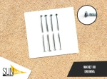 Set di 8 viti per legno con impronta a croce, accessori di montaggio per vela ombreggiante HDPE SunShade.