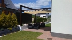 Οριζόντια ρωμαϊκή κουρτίνα premium Decor 2,5x3 που προστατεύει έπιπλα κήπου στη βεράντα.