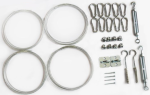 Kit de montaje para toldos vela cuadrados y rectangulares con cables de acero y mosquetones.