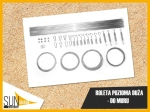 Set complet de montaj pentru jaluzea romană orizontală mare, fixată pe perete, cu tuburi și cabluri de oțel.