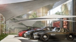 Πολυτελή ιστία σκίασης επί παραγγελία για carport, προστατεύοντας τη συλλογή αυτοκινήτων από τον ήλιο.